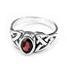 Sterling Silver Celtic Knot Red Garnet Ring Size 4(Sizes 4,5,6,7,8,9)