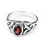 Sterling Silver Celtic Knot Red Garnet Ring (Size 4,5,6,7,8,9)