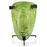 NOVICA Blown glass candleholder, 'Soft Green Light of Guadalupe'
