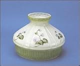 Aladdin 10 Inch Model 12 Opal Glass Shade-Green Violets Decoration N667