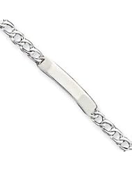Sterling Silver Small ID Plate, Curb Link Bracelet QG1145-8.25"