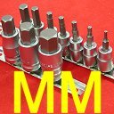 Anytime Tools 10 Professional METRIC (MM) HEX BIT SOCKET SET HEAVY DUTY CRV by Anytime Tools