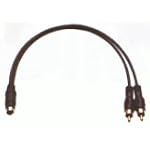 IEC S Video ( SVHS ) Male to 2 RCA Male Connectors 1'