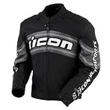 ICON DAYTONA LEATHER JACKET BLACK LG 28100653
