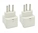 Bluecell 2 PCS of Brazil to International Travel Grounded Adapter Plug (US Europe UK)