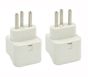 Bluecell 2 PCS of Brazil to International Travel Grounded Adapter Plug (US Europe UK)