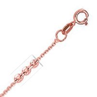 14k Rose Gold 16 Inch X 1.5 mm Cable Chain Necklace - O Ring Clasp - JewelryWeb
