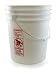 Six 5 Gallon 75 mil White Pails with Six Re-Seal-able White Gamma Seal Lid