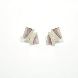 Champagne Enamel Flagstone Stud Earrings