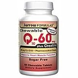 Q-10 Plus Creatine, Co-Q10 60mg, 60 chewable tablets, Jarrow Formulas