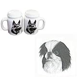 Japanese Chin Large Salt and Pepper Shaker, Porcelain by Rosalinde (4')