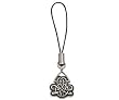 Celtic Designed Cell Phone Charm with Mobile Strap - Pewter - 0.75'' Height