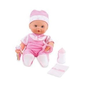 Little Mommy Real Loving Baby Cuddle & Coo Doll - Pink Velour/White Outfit