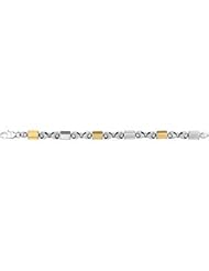 Stainless Steel Bullet Bracelet with Immerse Plating 08.50 Inch Gold Immerse lating B779