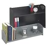 Safco 3021BL Single-tier multi-purpose steel book rack, mar-resistant finish, black