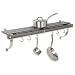 Wall Pot Rack - Expandable with Top Shelf (Gray) (8 H x 36 W x 11 D)
