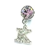 【tt-jewel】大人気 ☆ ゆらゆら揺れる♪ ★イニシャル スマホピアス★　『 スマートフォン &  アイフォーン イヤホンジャック用ピアス ♪SWAROVSKI  & 携帯アクセサリー ☆ ipad & iphone 』【K】