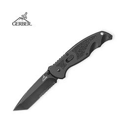 Gerber Answer 3.25 Tanto, Serrated Edge (Clam Packaged)