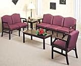 Guest Chair w/Arms, Mahogany/Burgundy (LSRH1101G5YESBU)