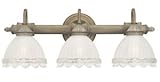IMAGE OF Westinghouse 66075 - 3 Light Beige Gold Wall Bracket Light Fixture