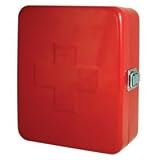 Funky Modern Metal Red Cross Wall Mount Box First Aid