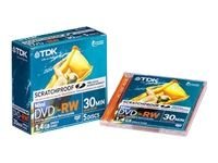 TDK 8cm DVD-RW 1.4GB camcorder discs 5 pack