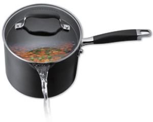 Anolon Advanced 3-1/2-Quart Covered Straining Saucepan