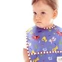 Kushies Taffeta Bib 0-9mths - blue