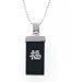 Sterling Silver Black Onyx Pendant w/ 18 Sterling Silver Ball Chain