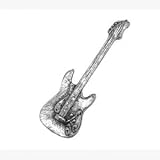 Review Danetre Gifts  / Pewter Pin Badge Music Electric Guitar (Stratocaster)