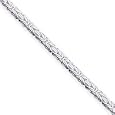 Sterling Silver 2.5mm Byzantine Chain Necklace - 20 Inch - Lobster Claw