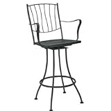 Niagara Swivel Bar Stool - Swivel Bar Stool - Wrought Iron Patio Furniture