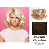 15 HairDo Clip In Wavy Hair Extensions by Jessica Simpson - Chocolate Copper