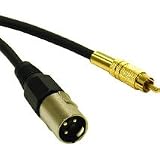 Impact Acoustics Pro-Audio - Audio cable - 22 AWG - 3 pin XLR (M) - RCA (M) - 3 ft - shielded twisted pair (STP) - black