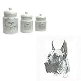 Great Dane Canister Set, Porcelain by Rosalinde