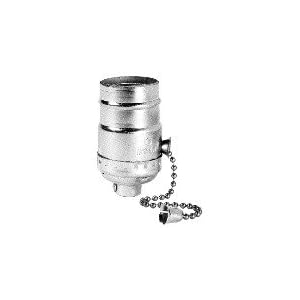 Pull Chain Brass Shell Socket - 70431 Med Base Brs Shell 3-Way by 