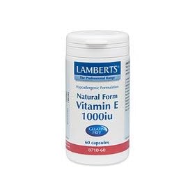 Natural Vitamin E 1000iu - High Potency Tocopherol - 60 x 670mg capsules