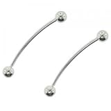 Ladies Sterling Silver Niddle Earrings Slide in Post