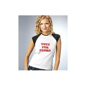Vote For Pedro - Ladies Cotton Cap Sleeeve T-Shirt by American