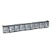Deflecto 20904OP Nine-bin horizontal tilt bin storage system, 23-5/8w x 2-1/2d x 3-5/16h, black