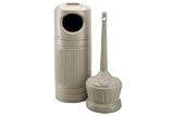 Smokers' Outpost & Littermate Trash Can Combo Beige by DCI MARKETING
