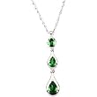 14K White Gold Tsavorite Pendant