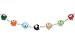 Sterling Silver Multicolored Round Evil Eye Necklace