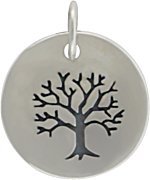 Round Family Tree of Life Pendant in Sterling Silver, #7630