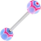 Blue Pink MARRACAS Barbell Tongue Ring