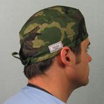 Men's 'Sports' Designer Scrub Hat-'Green Camo'