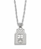 Ray Allen Boston Celtics #20 5/8" Jersey Pendant on an 18" Chain - Sterling Silver Jewelry