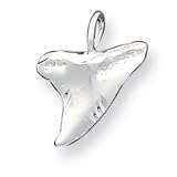 Sterling Silver Diamond-Cut Shark Tooth Pendant