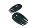 NIGELLA LAWSON BLISS SERVING HANDS PAIR BLACK MELAMINE