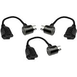 Cables Unlimited PWR-PSLIB-3 1-Foot Outlet Xtender Power Cord with Pass Through